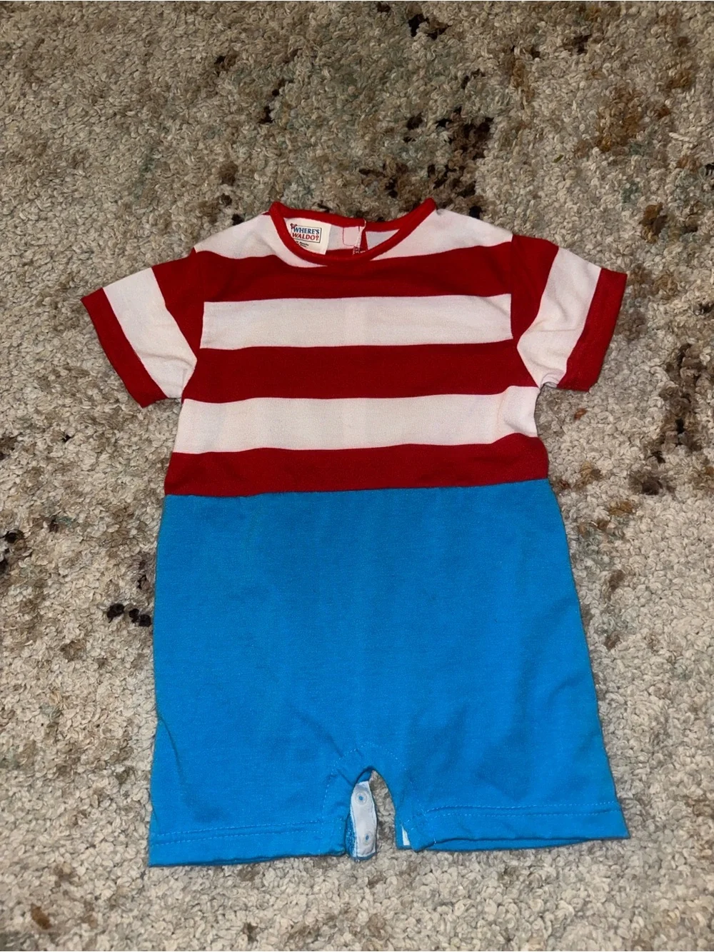 Where’s Waldo baby romper costume size 12/18 mo